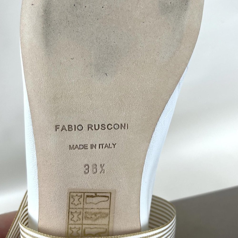 FABIO RUSCONI KIDSKIN LEATHER BALLET FLATS 6.5 - Picture 7 of 8